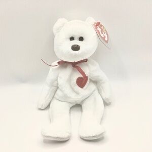 Vintage TY Beanie Baby Valentino the Bear (Brown Nose) DOB 2/14/1994 - NWT